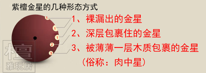 紫檀金星的几种情况